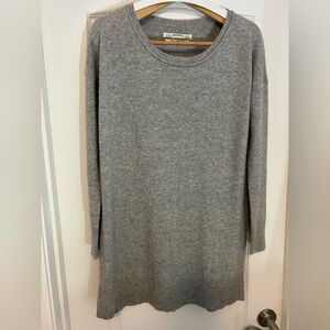 All Saints Heather Gray Long Sleeve sweater, size M 100% cashmere